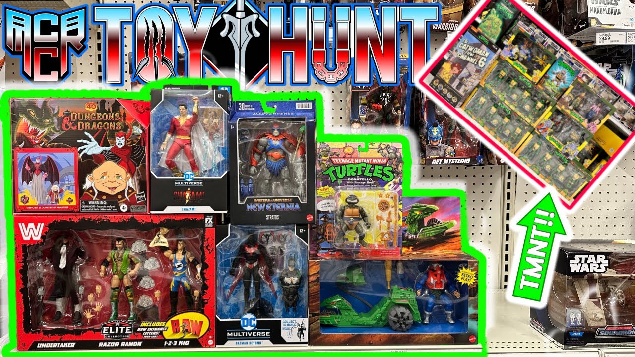 MASSIVE Neca TMNT STOCK PILE!!!  TOY HUNT @ Walmart, Target & Back in Time Collectibles + Toy Haul