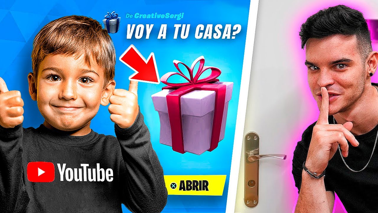 Le hago su PRIMER REGALO al NIÑO de 10 Años YOUTUBER y así reacciona...  *VOY A SU CASA?*