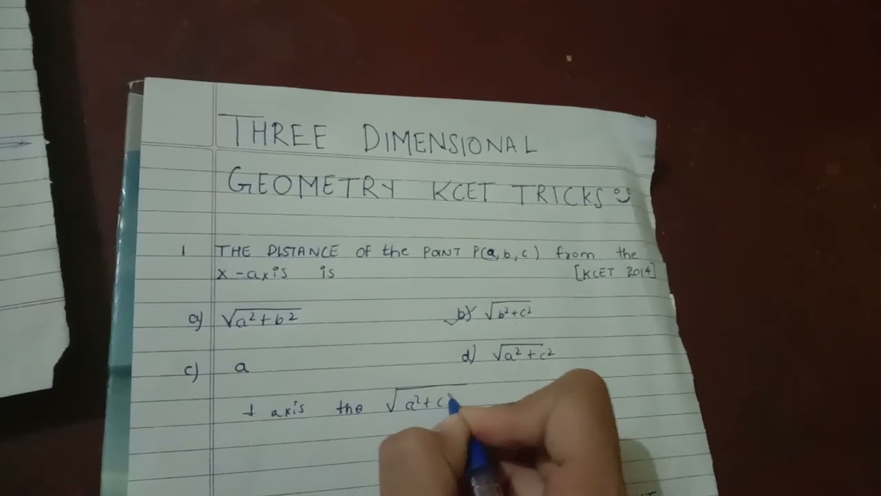 KCET Shortcut tricks 3d geometry