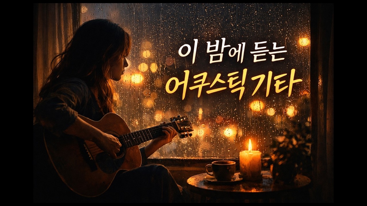 비 오는 밤에 듣기 좋은 감성 어쿠스틱 기타 노래 모음 🎸 | 여성보컬 힐링 음악 | 카페·공부·드라이브 감성 플레이리스트