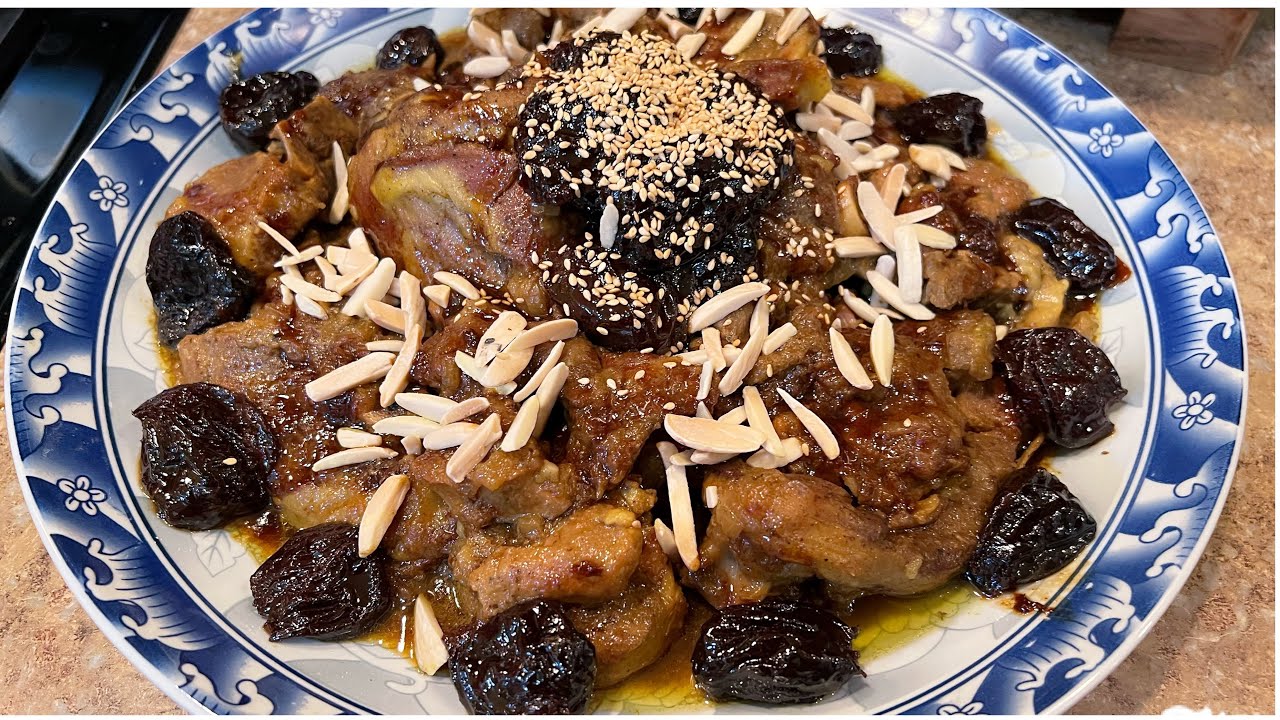 Authentic Moroccan Lamb Tagine with Dried Prunes and Almonds | Moroccan Cuisine