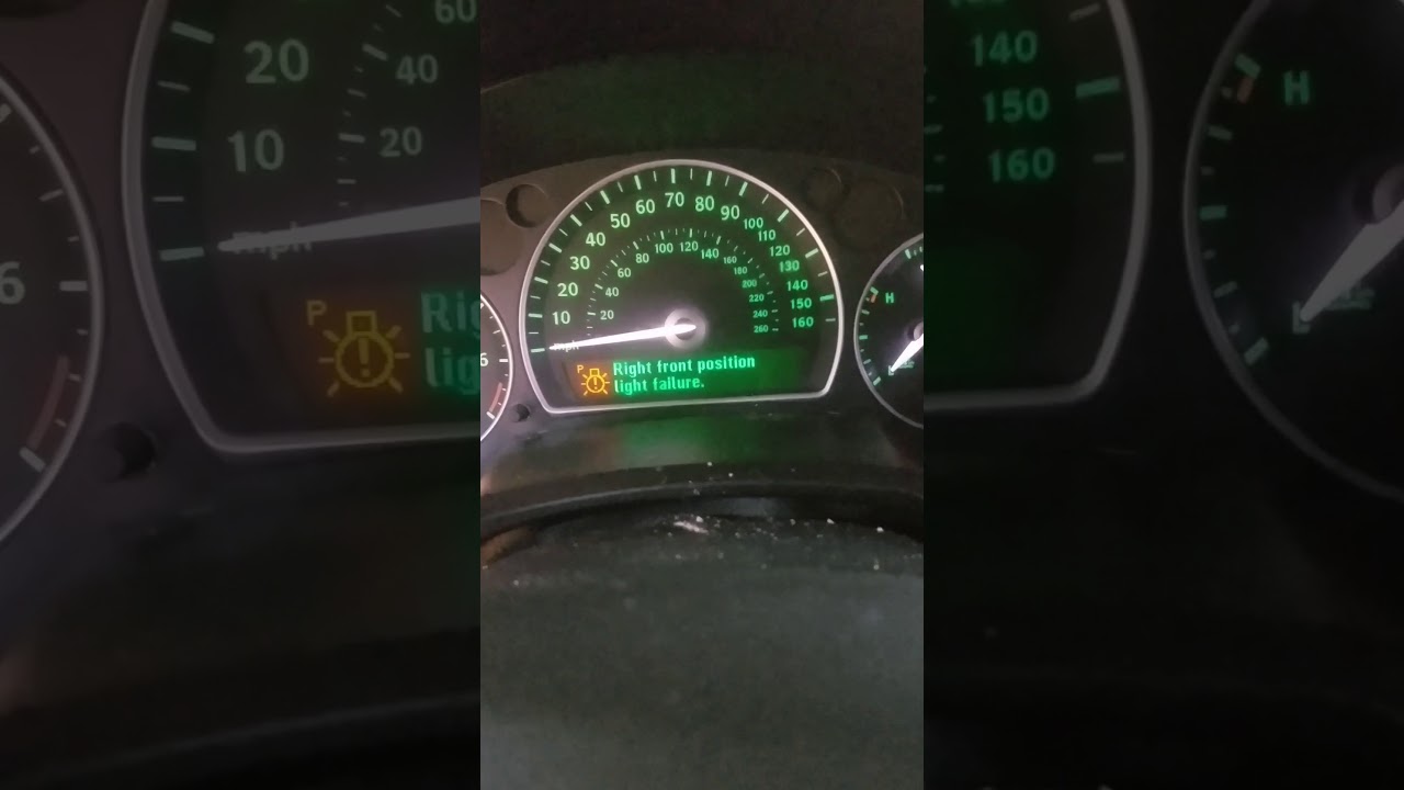 2007 and up Saab front position light failure solve