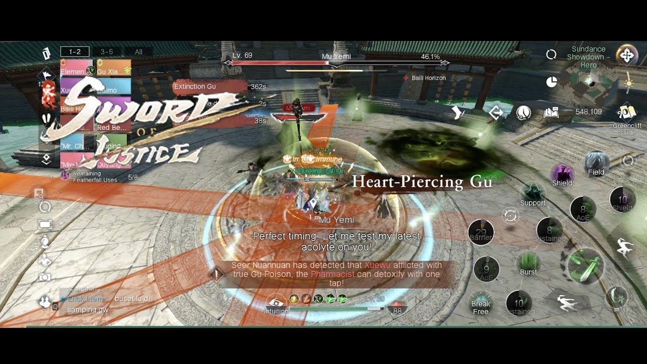 Sword of Justice Sylph (solo/duo) Sundance City inner Thunderclap, Redsleeve Envoy, Mu Yemi