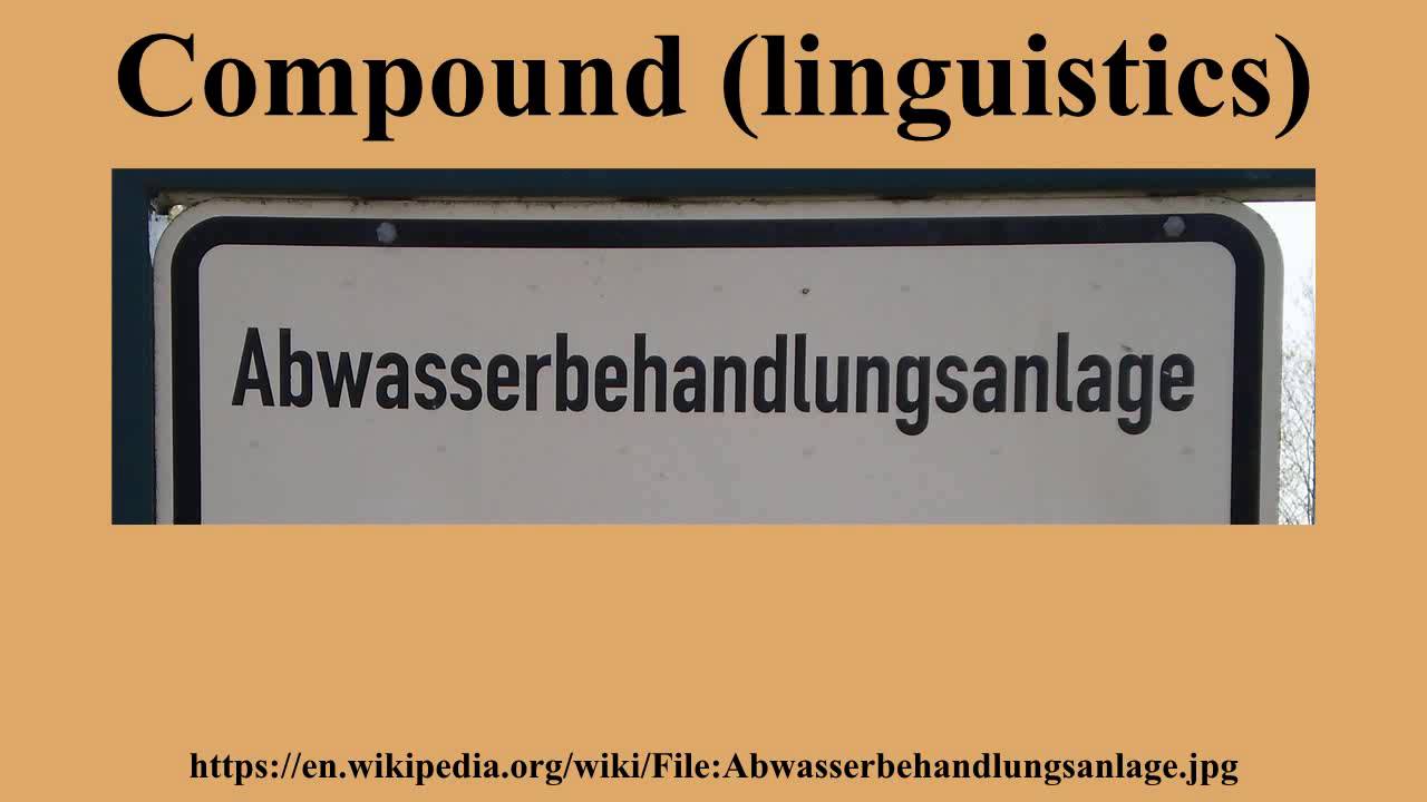 Compound (linguistics)