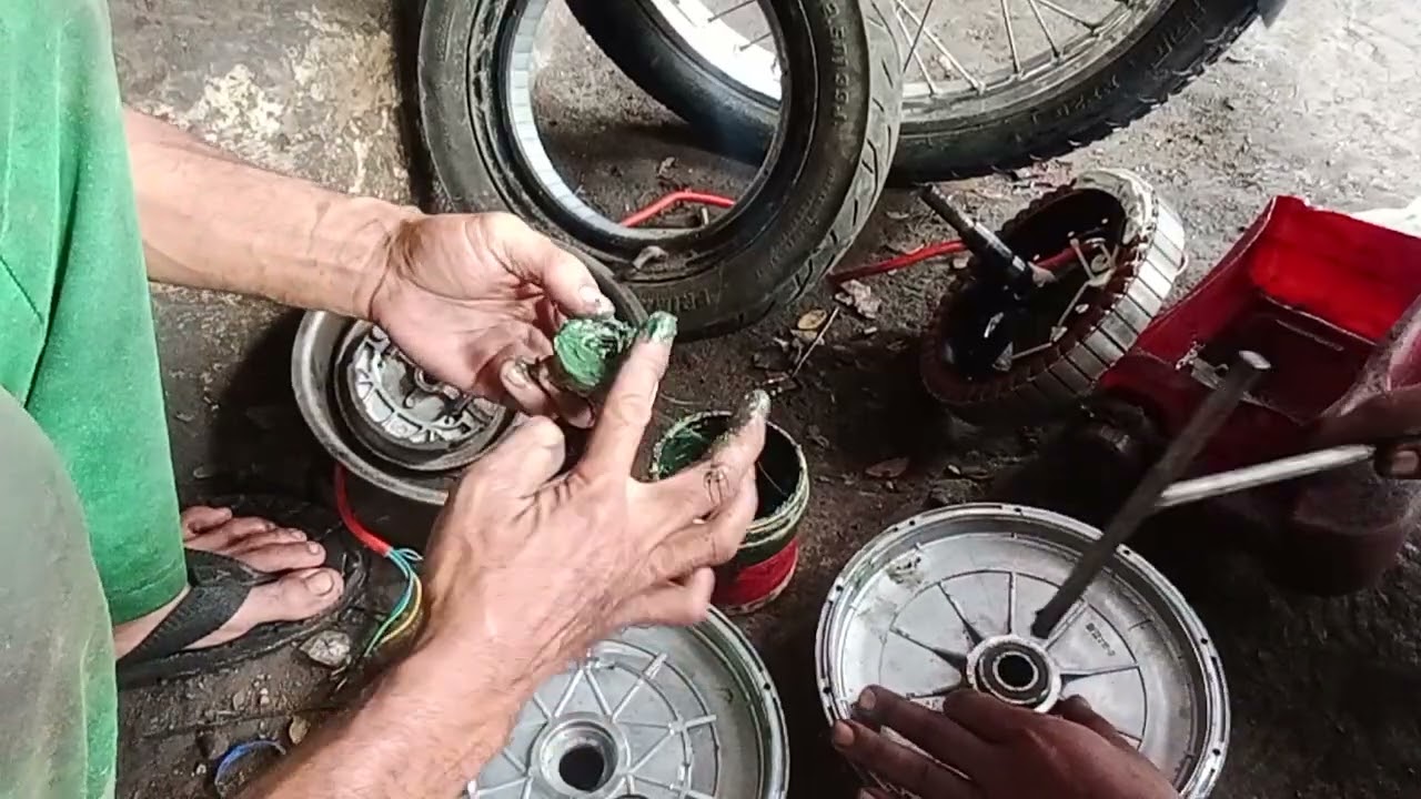 cara pasang bearing roda belakang sepeda listrik