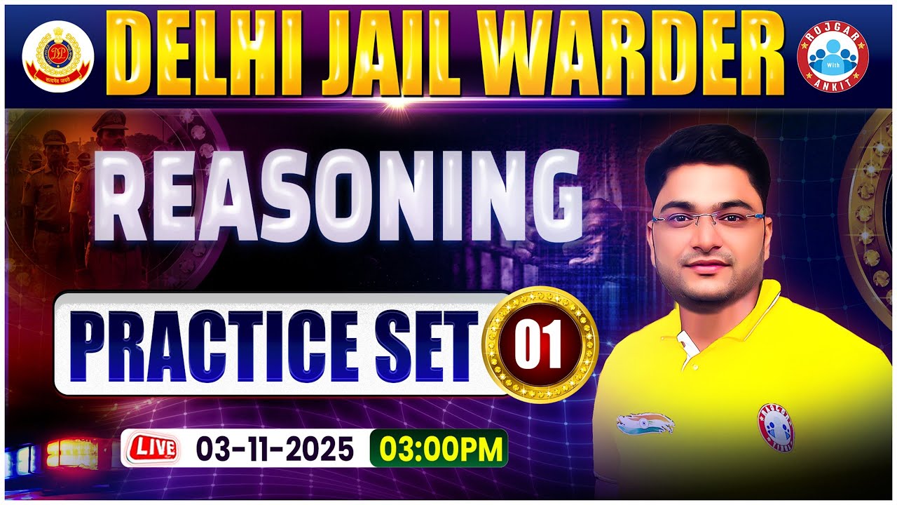DSSSB Jail Warder Reasoning Classes | Delhi Jail Warder Reasoning Practice Set 01 | Reasoning MCQs