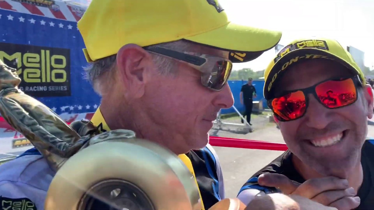 NHRA PRO STOCK MOTORCYCLE RACER JERRY SAVOIE GETS EMOTIONAL WINNING US NATIONALS LATE IN HIS CAREER