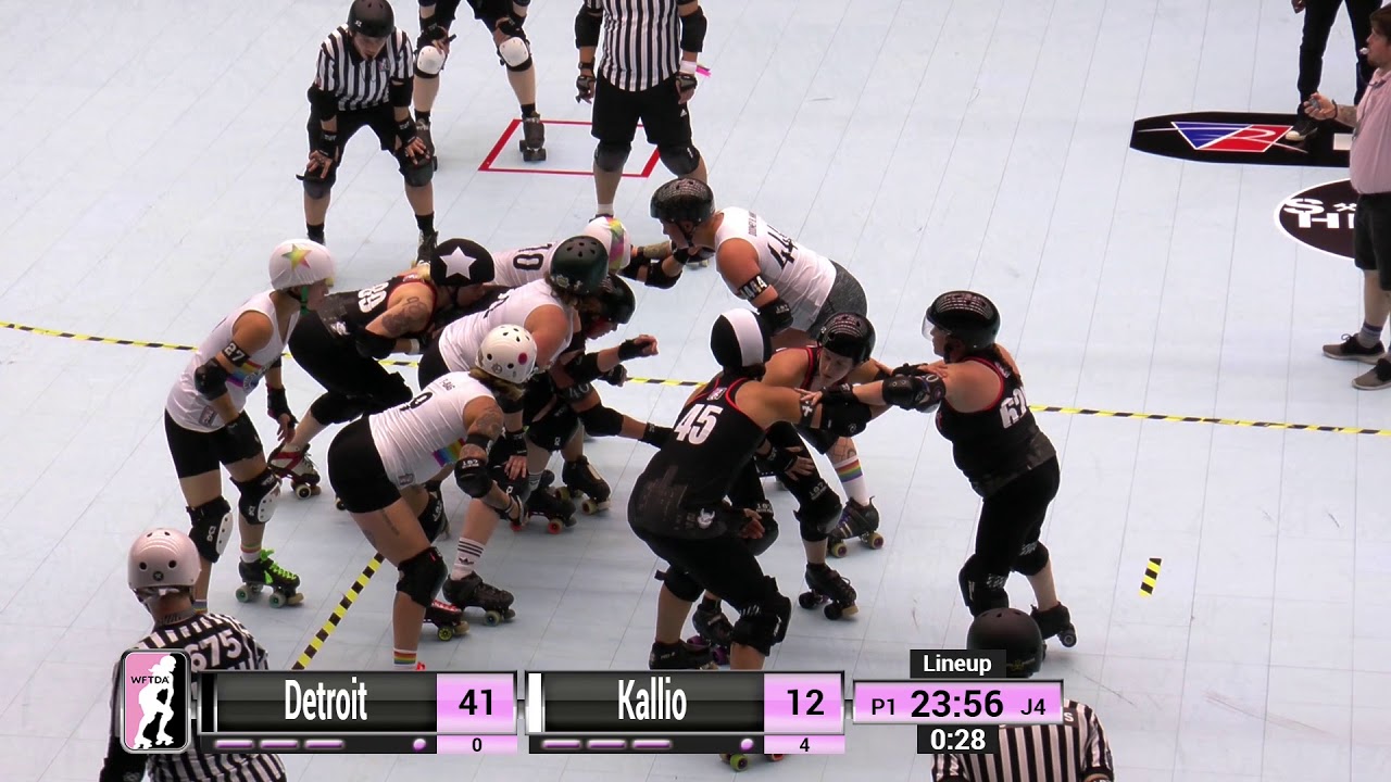 2017 International WFTDA D1 Playoffs: Malmö - Game 1: Detroit vs Kallio