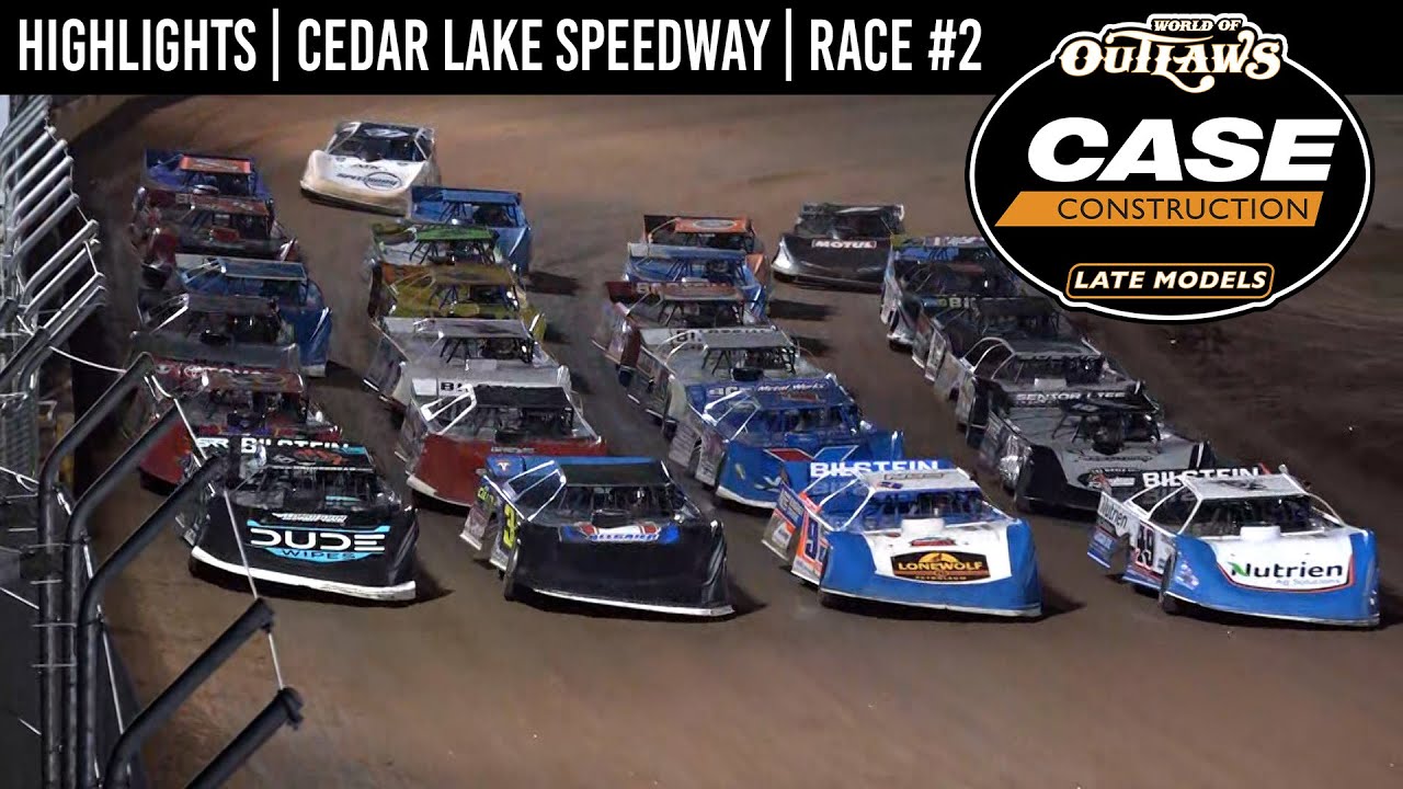 World of Outlaws CASE Construction Late Models | Cedar Lake Speedway | August 2, 2024 | HIGHLIGHTS