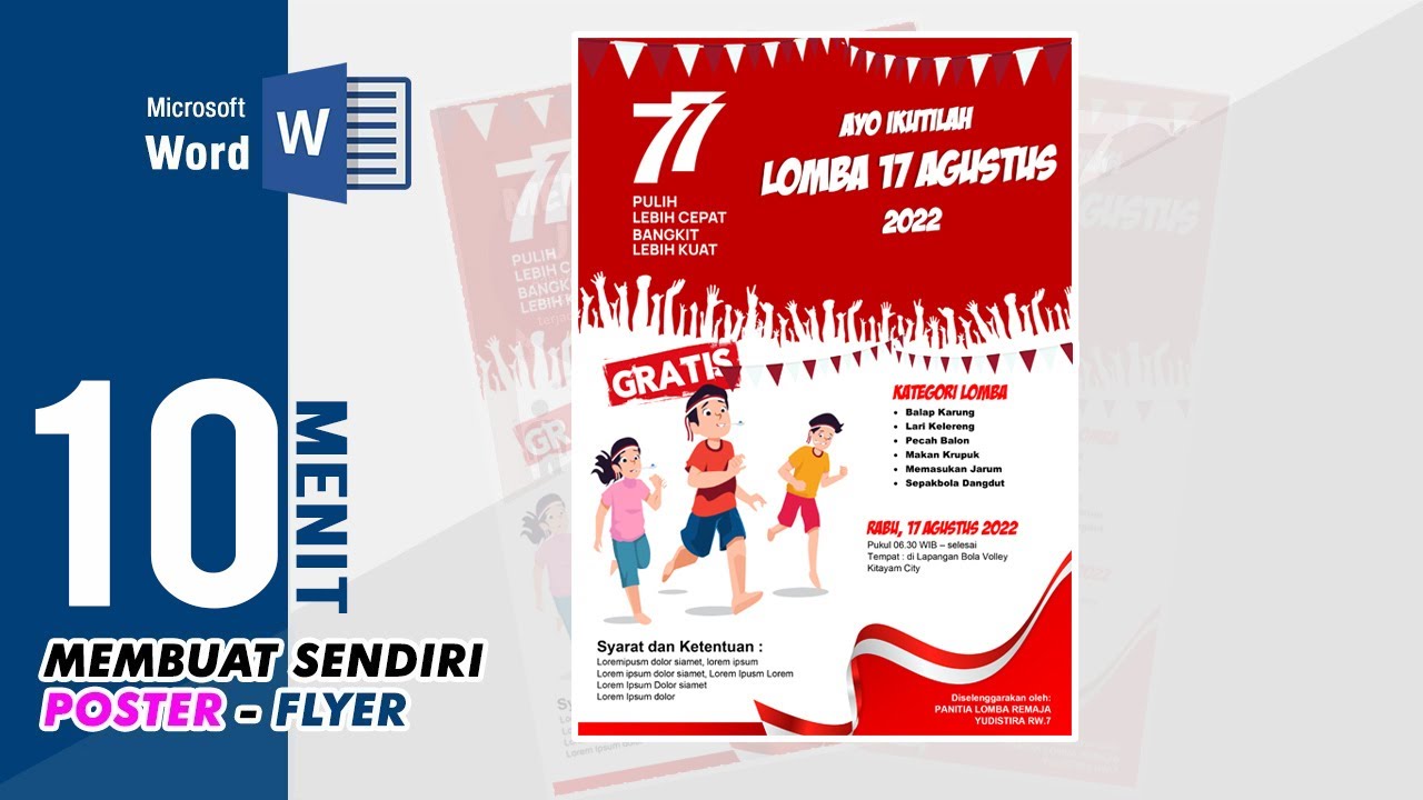 Cara Membuat Poster Lomba 17 Agustus di Ms Word