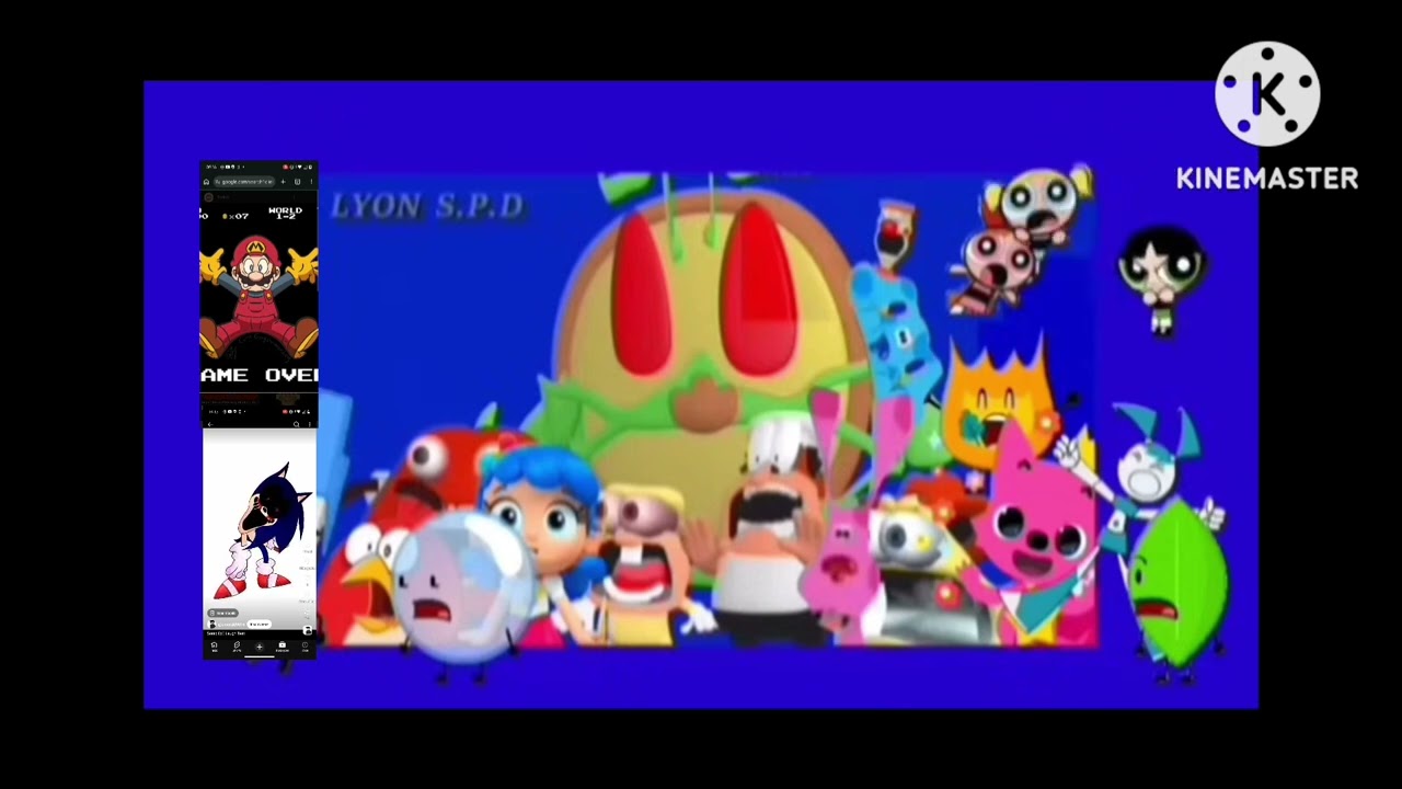 Agora o Sonic e o mario gritando junto com os personagens do grito