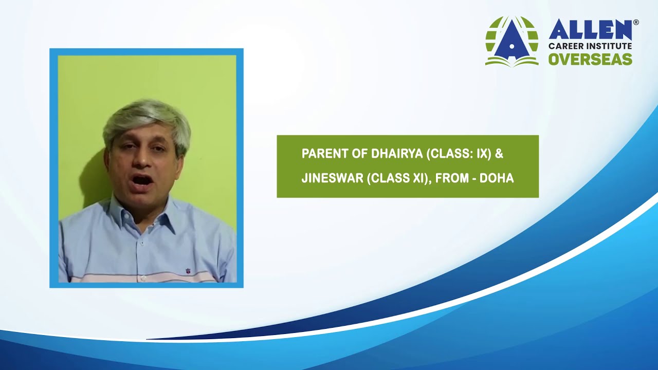 Parent's Feedback for ALLEN Overseas Digital Classes | Student Testimonial | ALLEN Overseas Feedback
