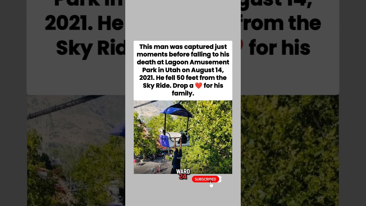 Man Fell 50 Feet From Lagoon Amusement Park Sky Ride In 2021 #shorts #Tragic 😢😱