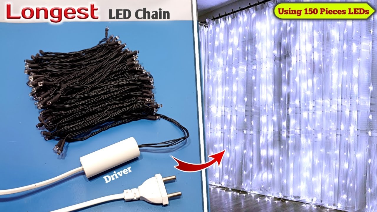How to Make Longest LED Chain at Home | 150 Pieces LED Rice Chain | LED Chain Light | LED Chaser