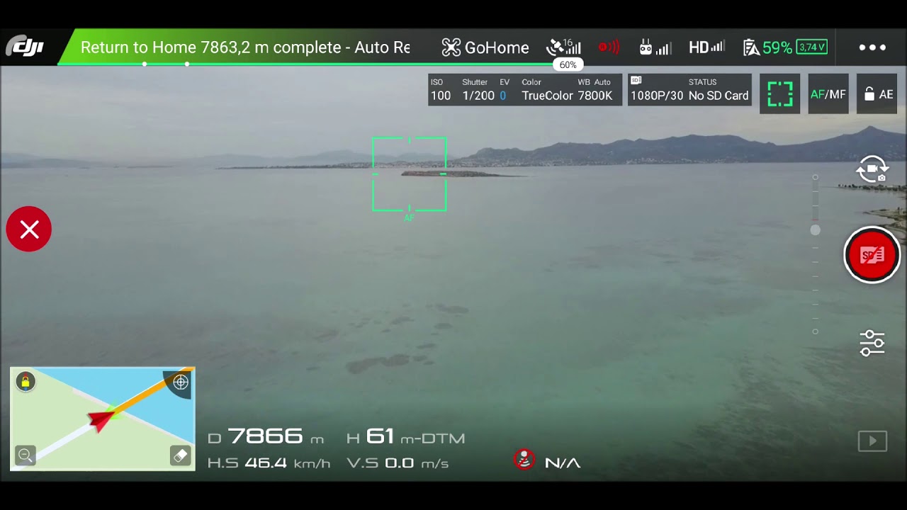 Dji mavic pro 1,mod battery and range test 8000m total 16000m