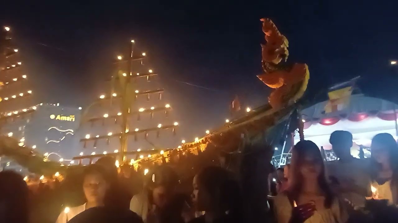 비엔티안 라오스 밤에 Vientiane, Laos at night