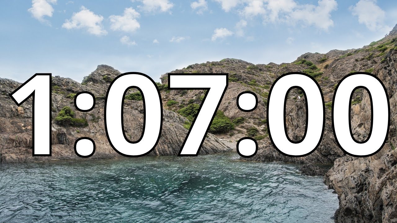 1 Hour 7 Minutes Countdown Timer With Alarm Sound At the End (Simple Beep)