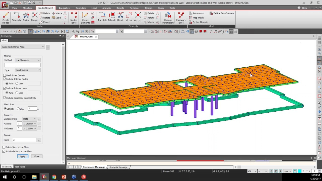 Analysis of Shear Wall and Slab Building