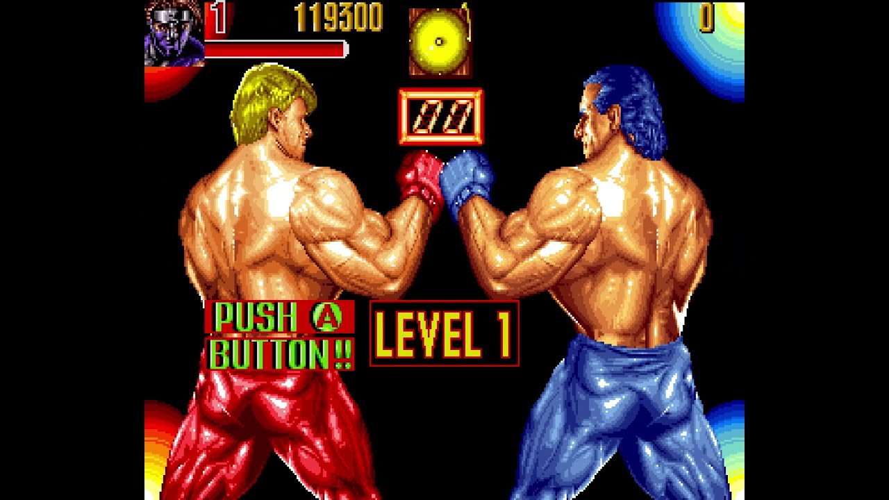 1993 Toaplan/Atari arcade brawler Knuckle Bash playthrough