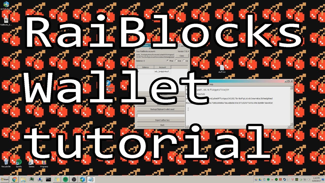 How To Use the RaiBlocks Wallet