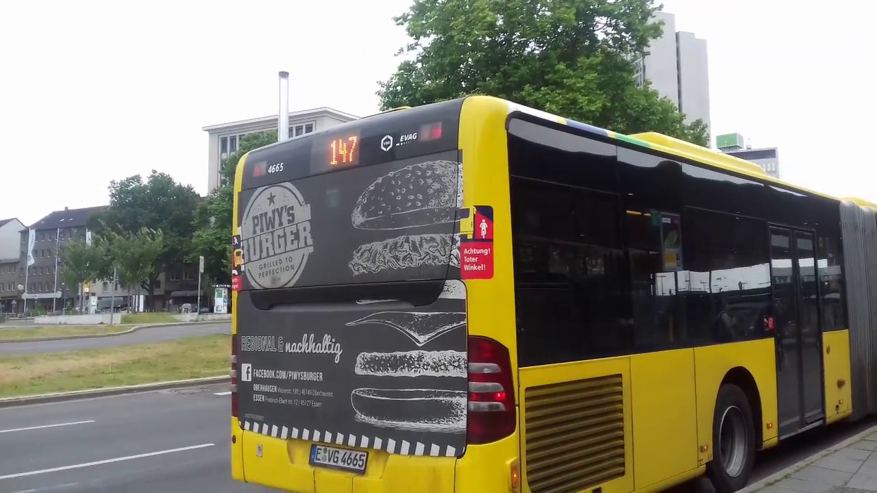 Spurbus mitfahrt Linie 147 im Richtung Essen Hbf