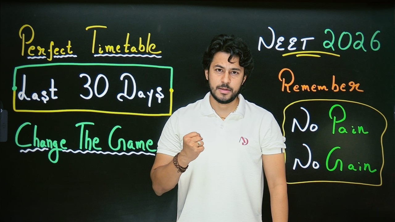 NEET 2026 : Perfect Timetable | Last 30 Days Prep Strategy! | Kshitiz Sir #kksir #neetprep