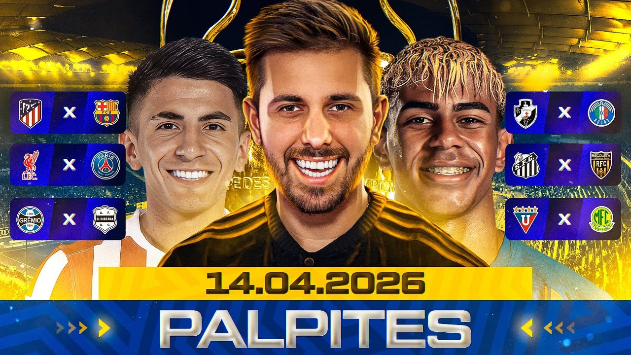 PALPITES DE FUTEBOL DO DIA 14 04 2026 + BILHETE PRONTO E M&Uacute;LTIPLA ODD ALTA