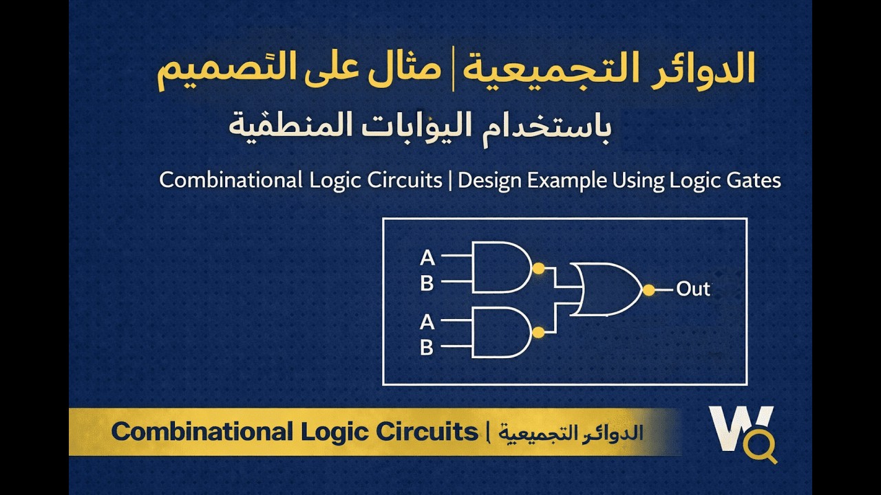 الدوائر التجميعية | مثال على التصميم باستخدام البوابات المنطقية Combinational Logic Circuits |