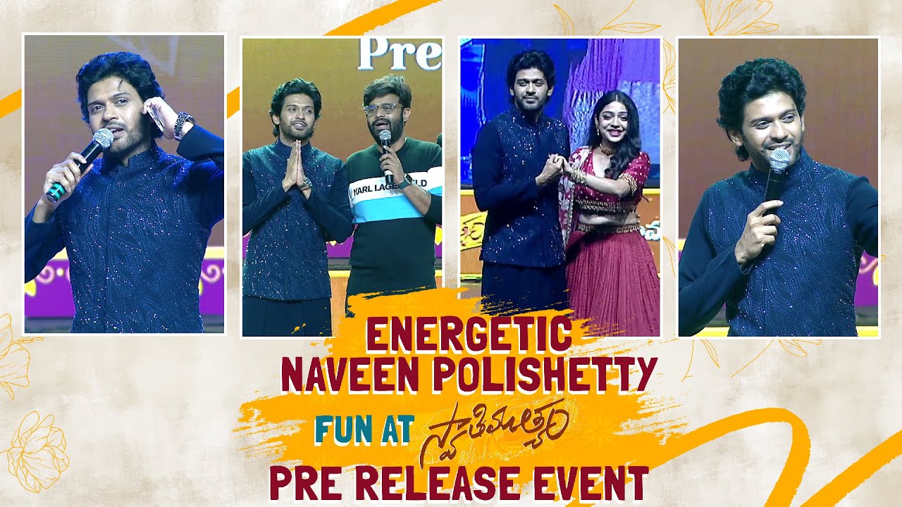 Energetic Naveen Polishetty Fun at #Swathimuthyam Pre-Release Event | Ganesh, Varsha Bollamma