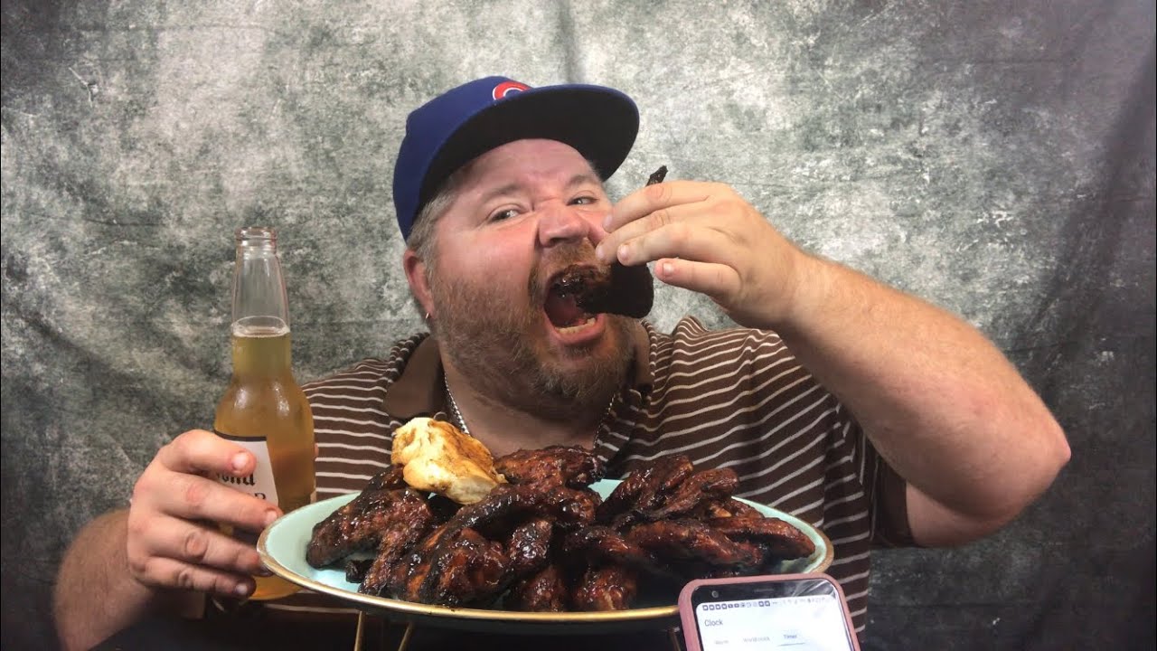 Heavy Duty Express presents the 12 whole #Therapy Sauce wing in 12 minute challenge mukbang y’all!!!