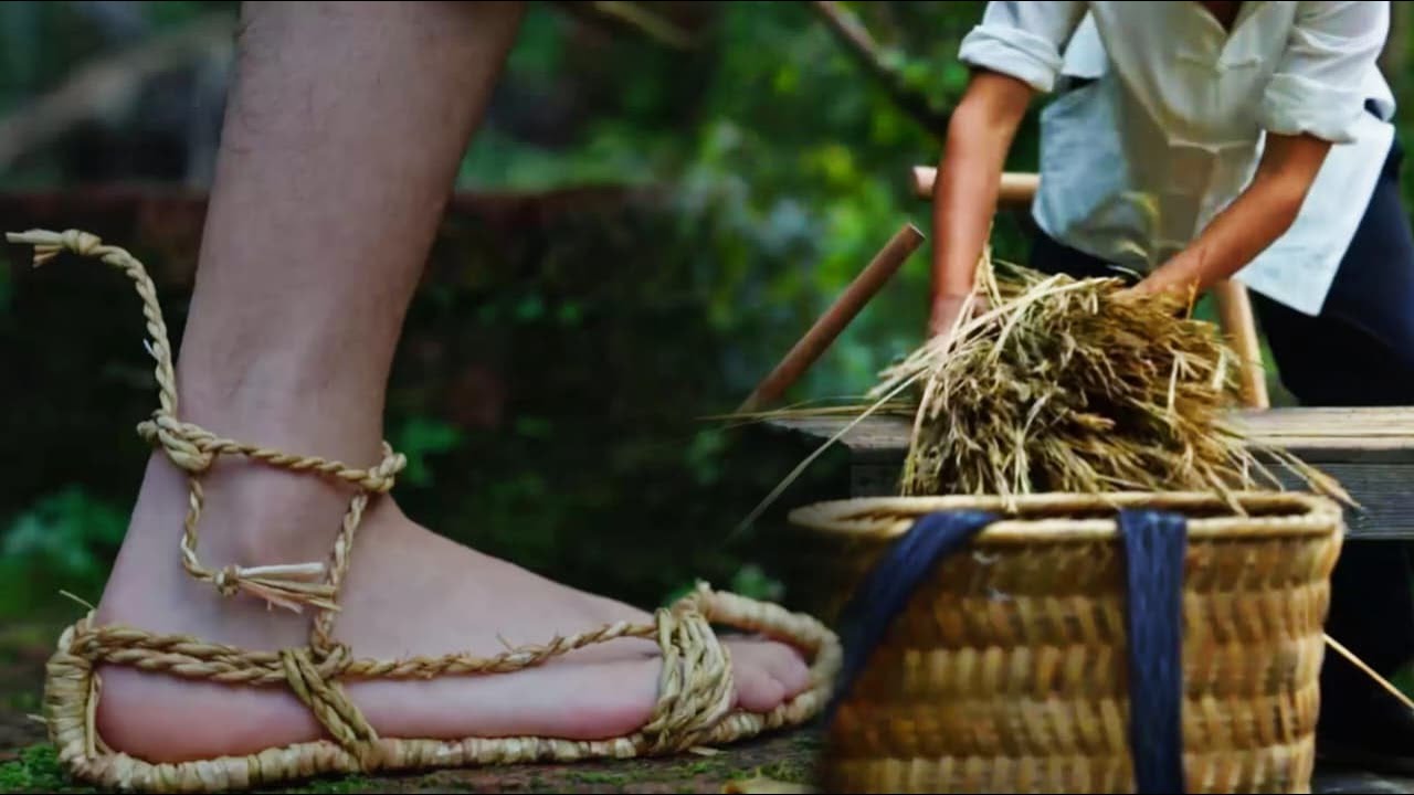 My First Video | Making Hand Made Grass Straws "Waraji" Shoes
