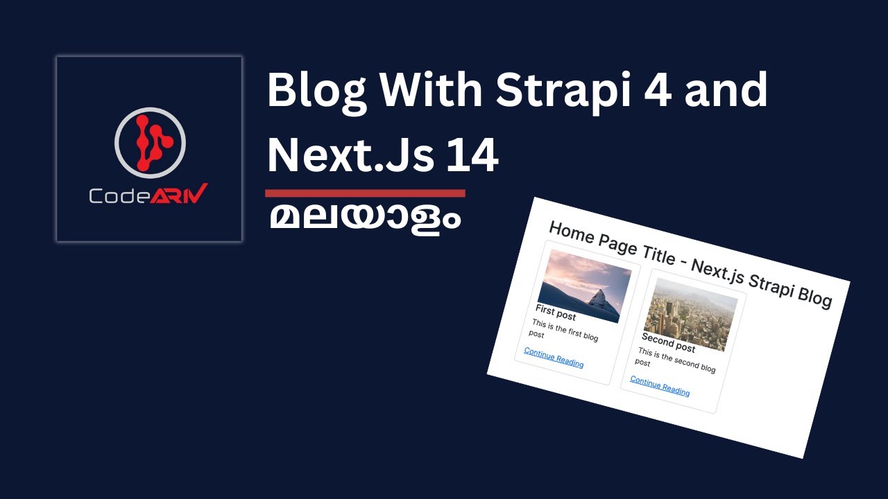 Blog With Strapi 4 And Next.Js 14: With GraphQL and TypeScript Support ← CodeARIV Malayalam