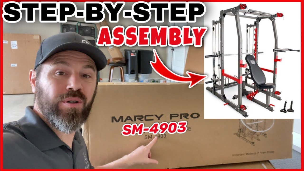 Сборка домашней тренажёрной скамьи Marcy Pro Smith Cage Total Home Gym + силовой скамьи! Пошагово...