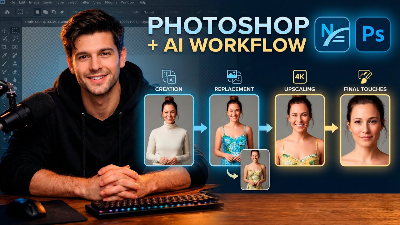 NanoBanana Pro plugin for Photoshop with reference images and high 4K resolution