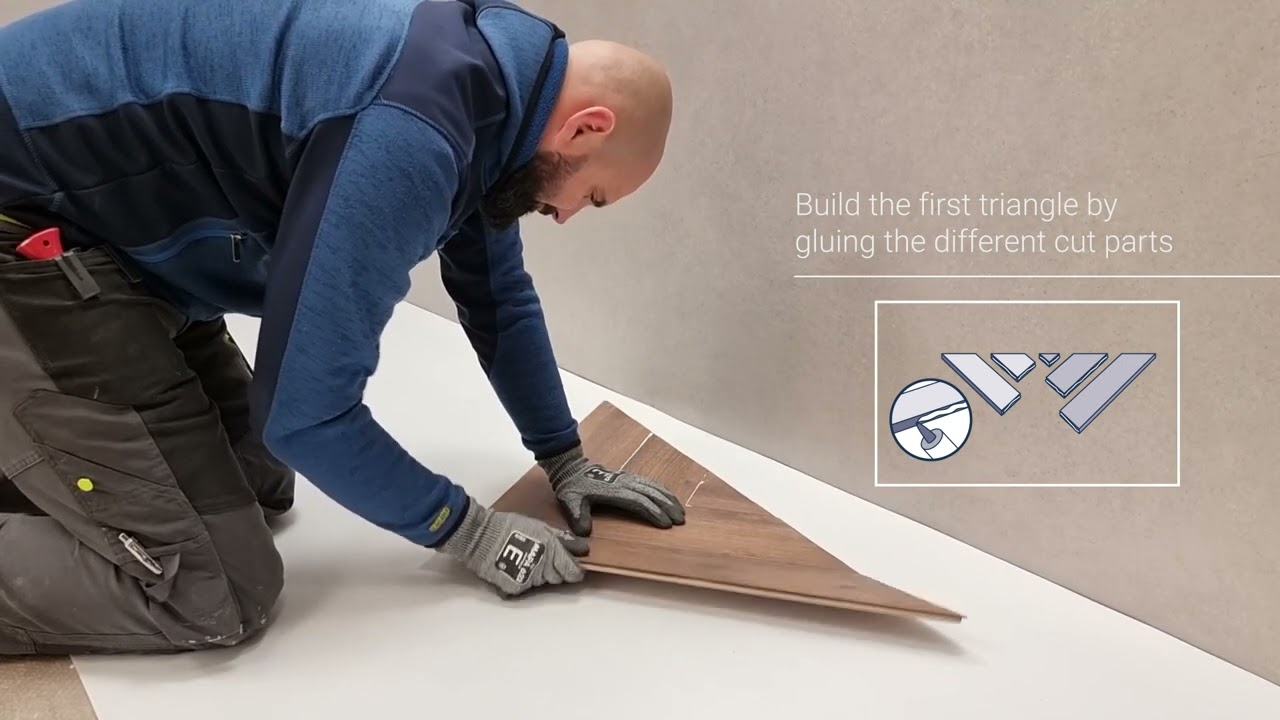 Watch out how installing Tarkett Laminate Herringbone flooring