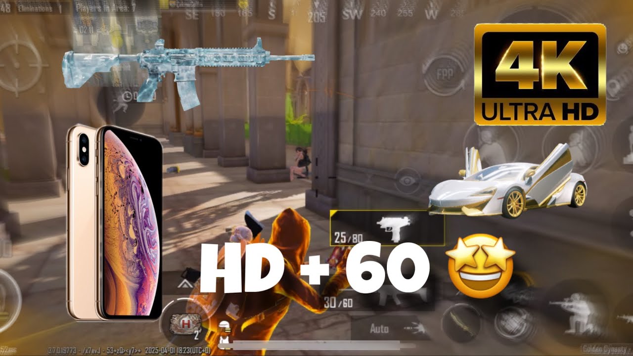 iPhone Xs Pubg Test 2025🔥/Graphics Settings HD+Extreme🤩/ New Uptdate