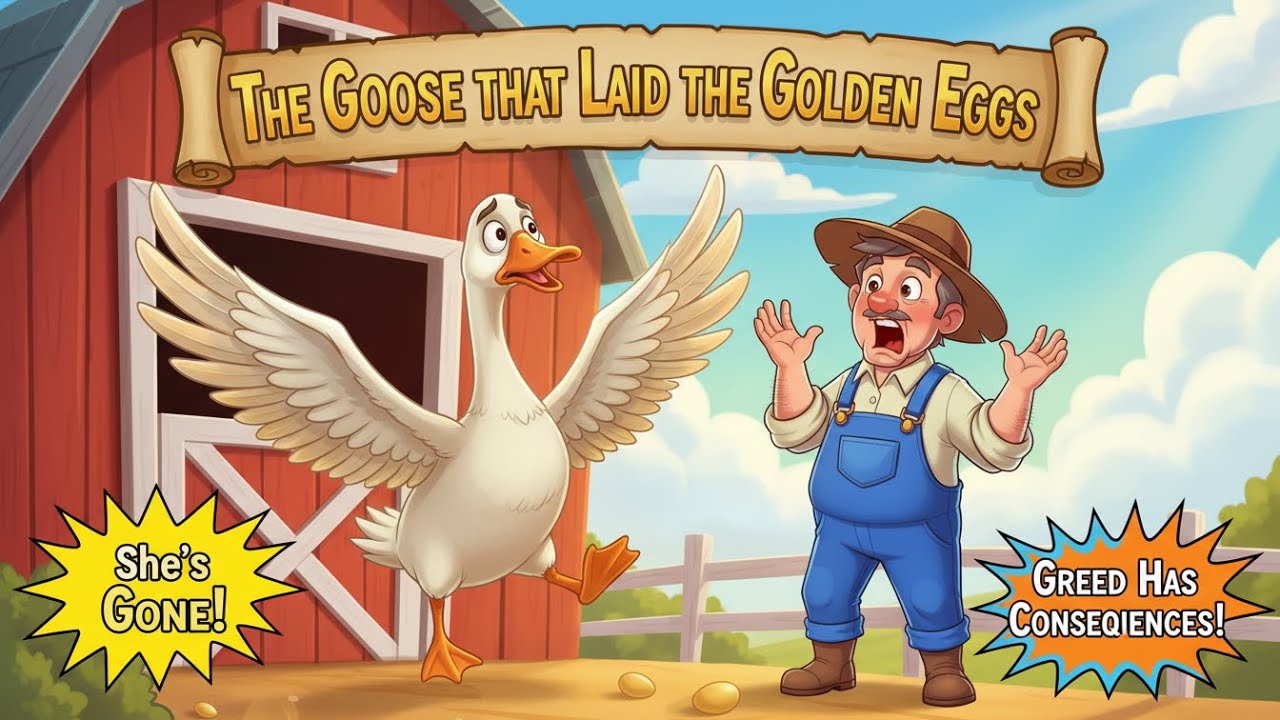 The Goose That Laid the Golden Eggs | Little Mouse Saves the Goose | Moral Story for Kids