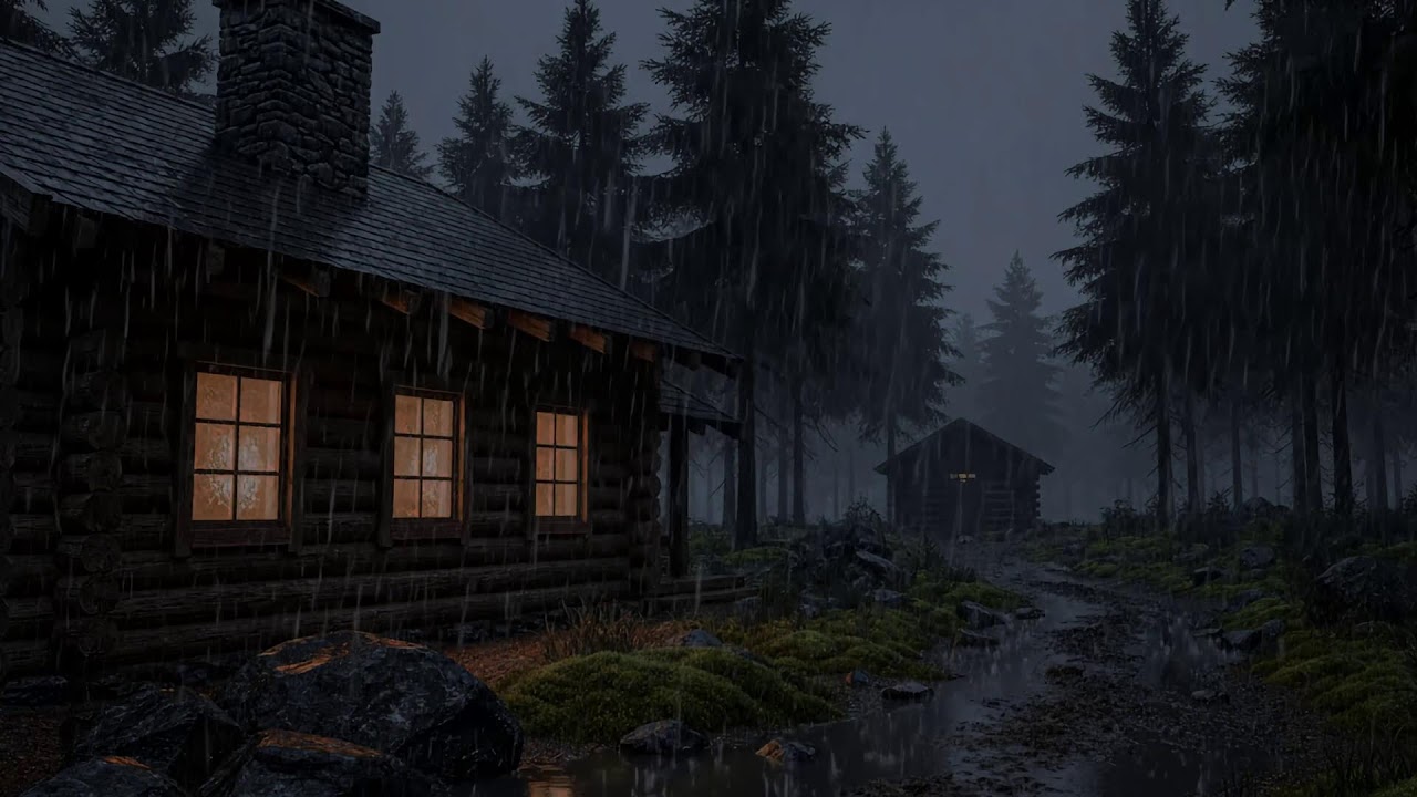 Lonely Night Rainstorm with Thunder for Deep Sleep and Mental Stillness to Release Night Anxiet