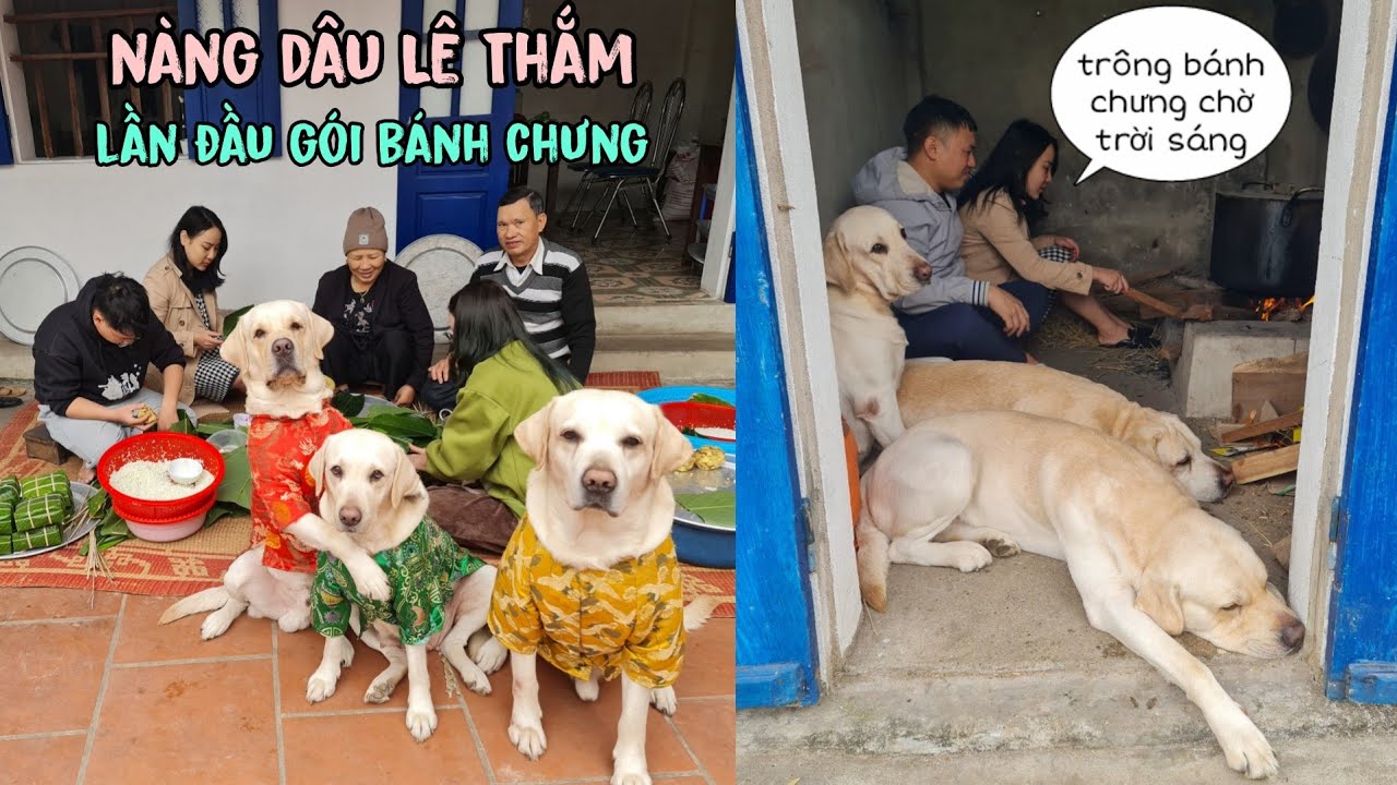Lần đầu nàng dâu Lê Thắm gói bánh chưng, biết thế lấy chồng sớm hơn - Bất ngờ Cà Rốt lại tắm ao