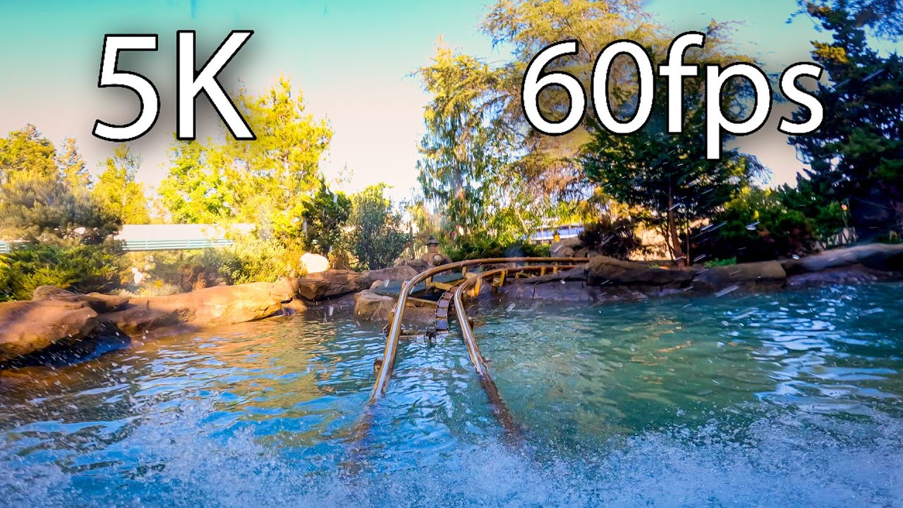 Matterhorn Bobsleds (left track) front seat on-ride 5K POV @60fps Disneyland