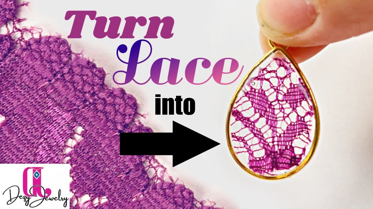 How To Turn Lace Into Jewelry (UV Resin Step by Step Tutorial)