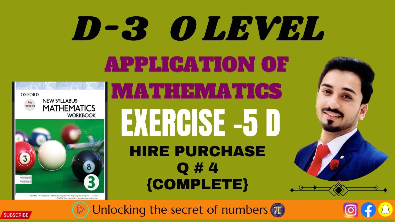 D3 ||  Exercise 5D || Q no 4 ||  Maths#olevelmaths#D3solutions#viral#igcsemaths #gcsemathsrevision
