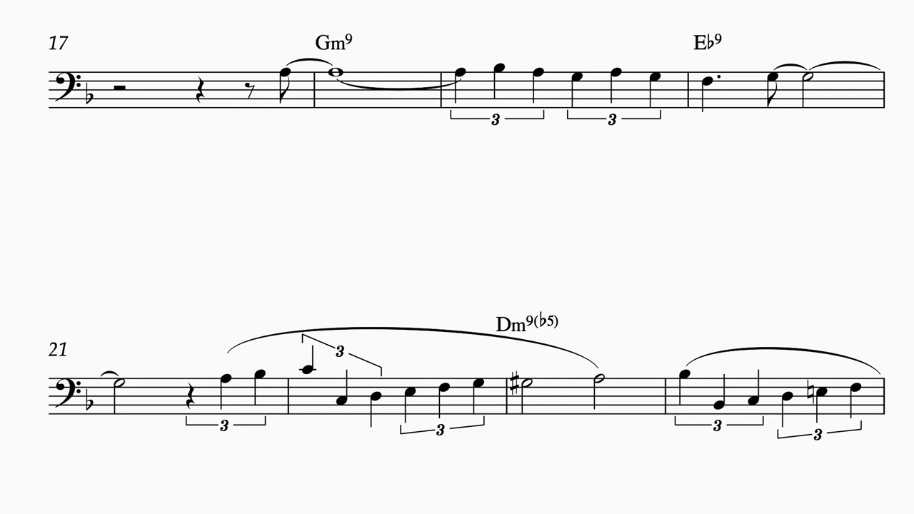 The Girl from Ipanema by Tom Jobim – Trombone Solo (With Chords)