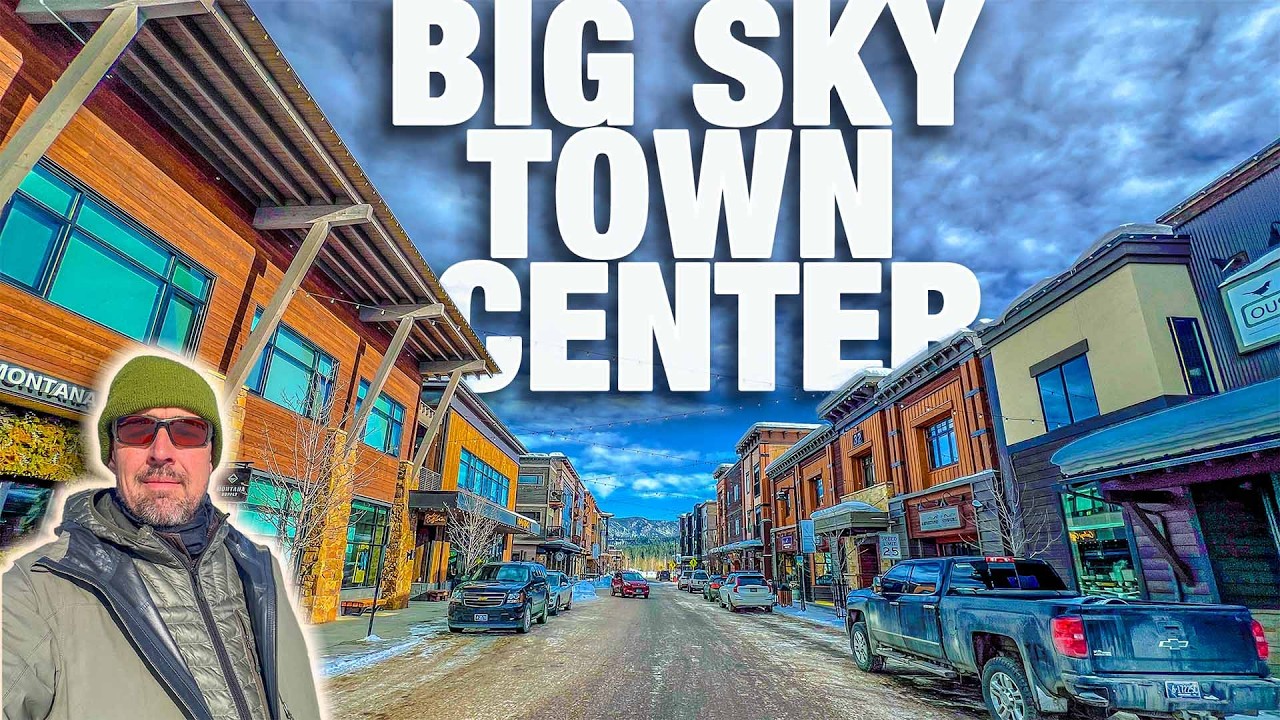 Winter Walk in Big Sky, Montana ❄️ | Binaural Virtual Tour for Immersive Relaxation - 4K City Walks