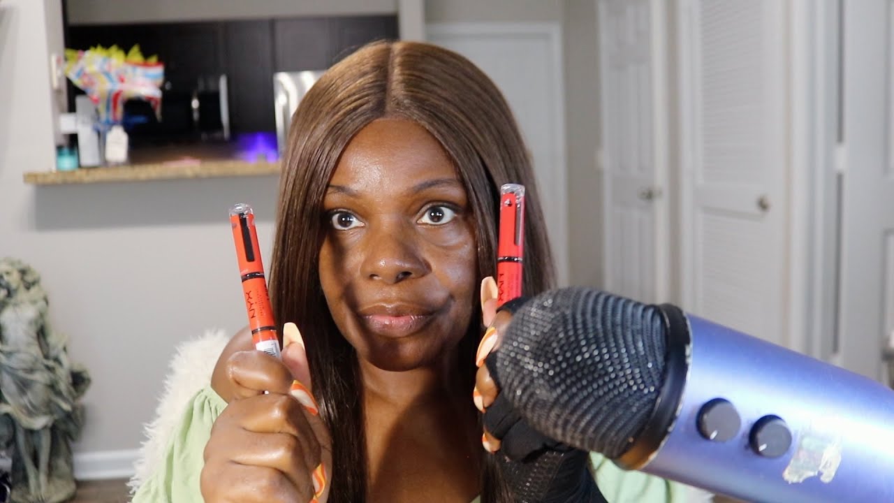 PRZYMIERZANIE MAKIJAŻU ASMR NYX SHINE LOUD LIPPYS