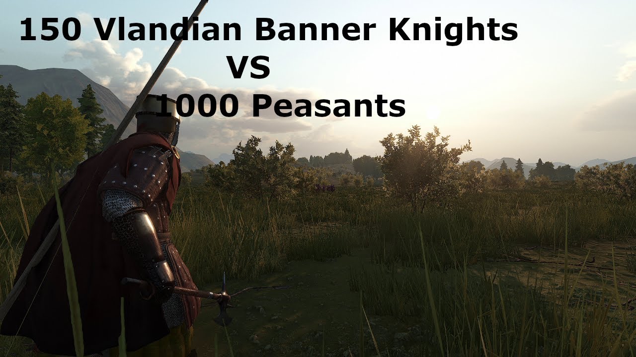 150 Banner Knight VS 1000 Peasants - Mount & Blade Bannerlord: II - Bridge Battle