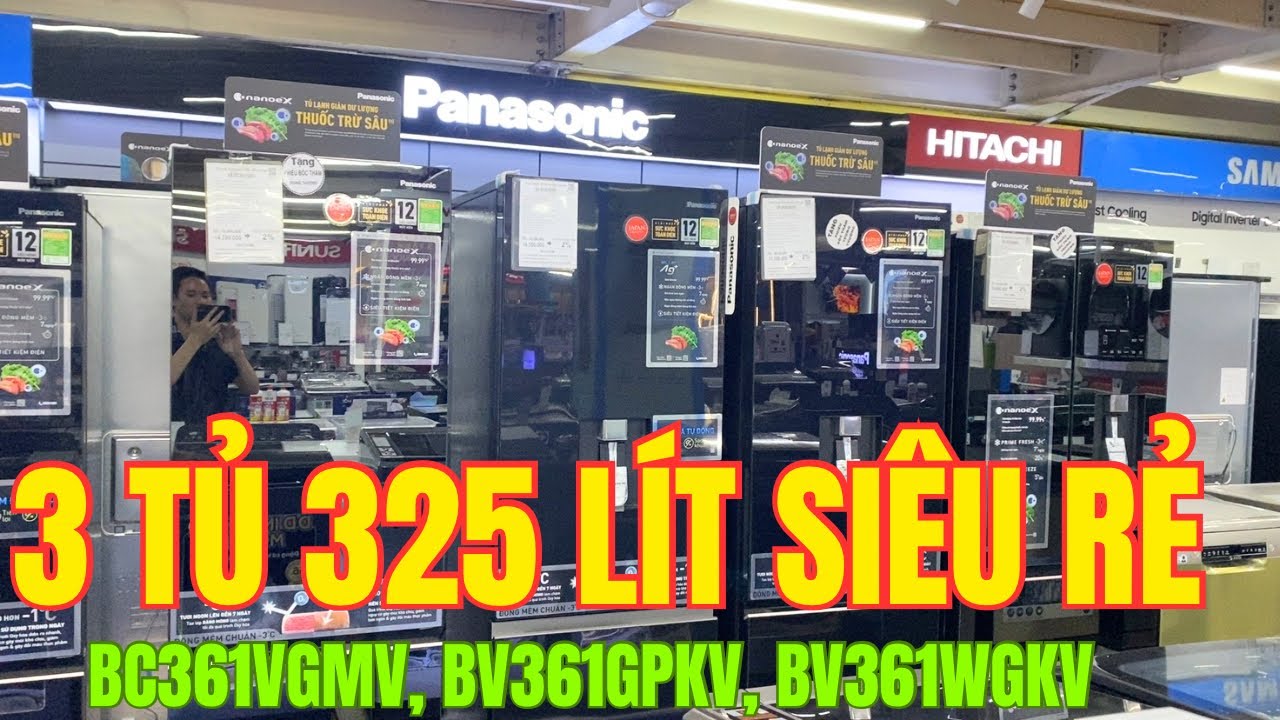 3 dòng tủ lạnh Panasonic 325 lít SIÊU RẺ NHIỀU NGƯỜI MUA | BC361VGMV, BV361GPKV, BV361WGKV