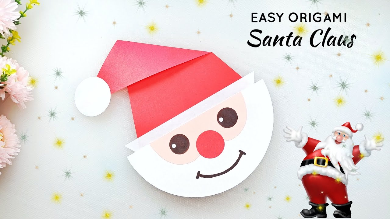 Origami Easy Santa Claus | Christmas Paper Decorations | How to make Christmas Crafts for Kids