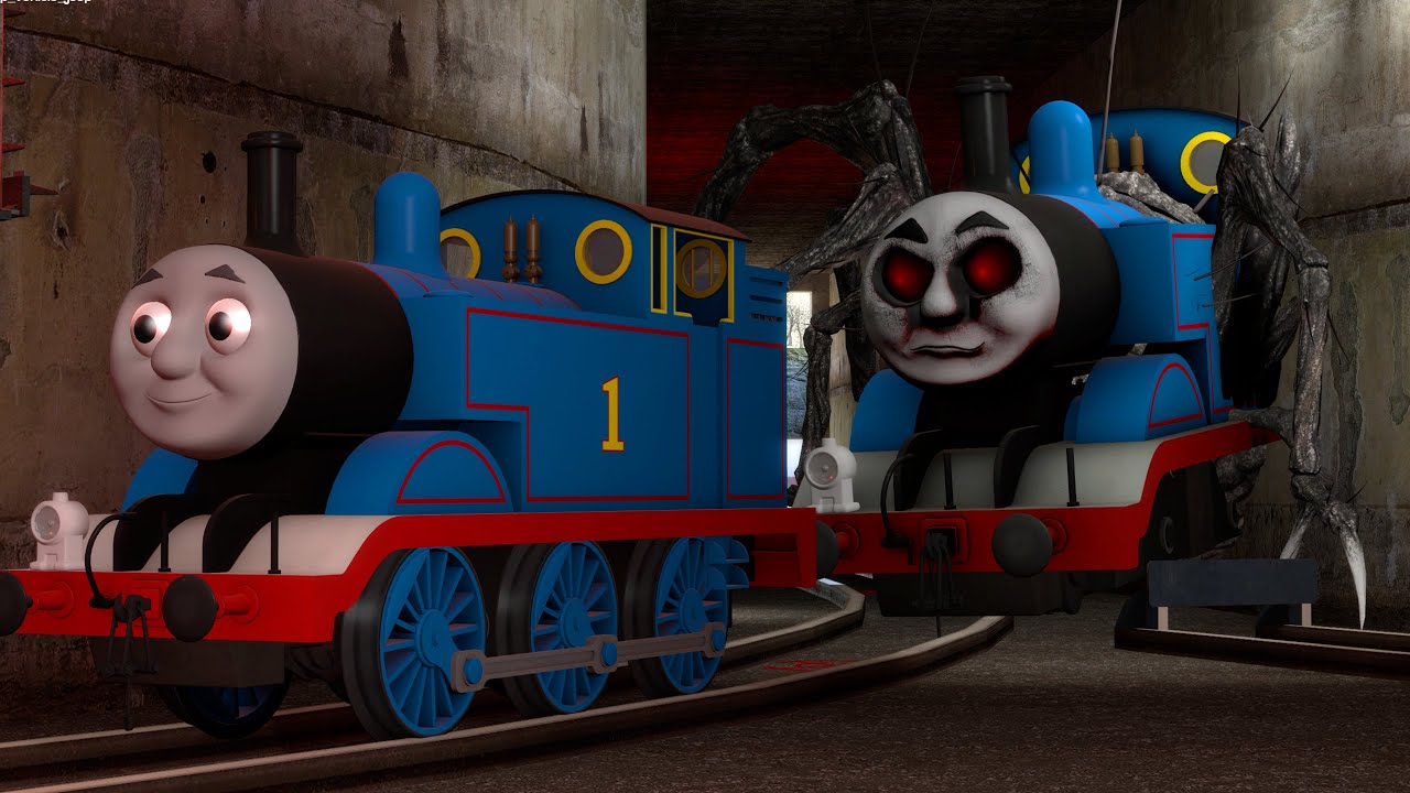 Building a Thomas Train Chased By Cursed Thomas Spider Engine in Garry's Mod