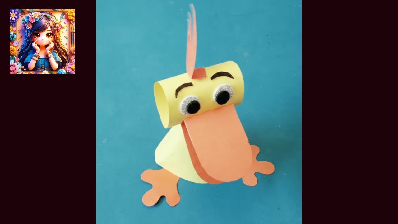 Easy Paper Frog Craft 🐸 | Kids Paper Craft Ideas | DIY Frog Craft | Nimraartvlog